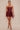 Red Wine Strapless Shimmer Mini Dress